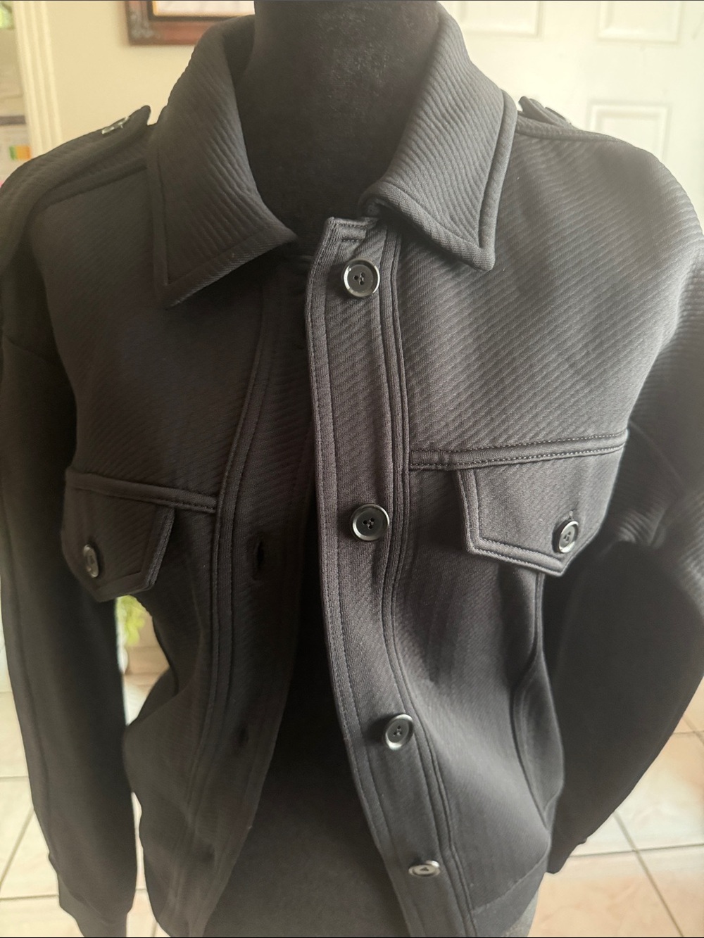 Louis Vuitton Black Military-Style Field Jacket
